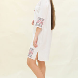 Плаття бохо з вищивкою на льоні