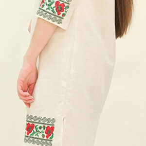 Плаття бохо з вищивкою на льоні