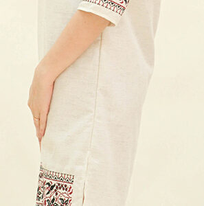 Плаття бохо з вищивкою на льоні