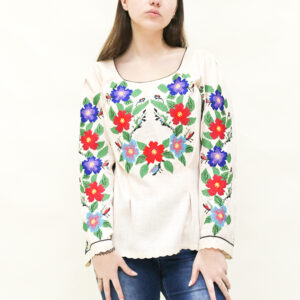 Сорочка вишиванка тканина льон вишивка гладдю