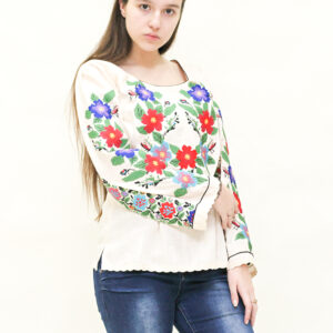 Сорочка вишиванка тканина льон вишивка гладдю