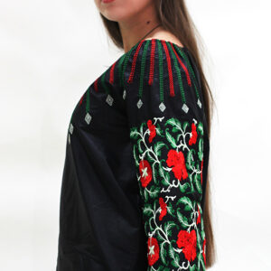 Сорочка вишиванка тканина льон вишивка гладдю