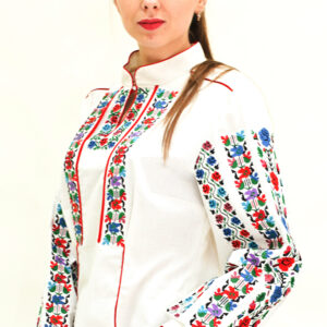 Сорочка вишиванка тканина льон вишивка гладдю