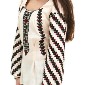 Сорочка вишиванка тканина льон вишивка гладдю