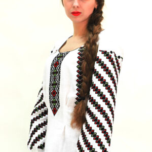 Сорочка вишиванка тканина льон вишивка гладдю