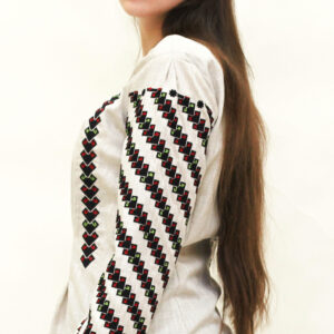 Сорочка вишиванка тканина льон вишивка гладдю