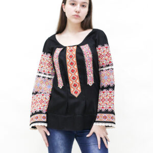 Сорочка вишиванка тканина льон вишивка гладдю