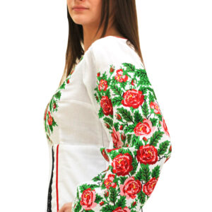 Авторська сорочка вишиванка тканина льон вишита сорочка жіноча на льоні